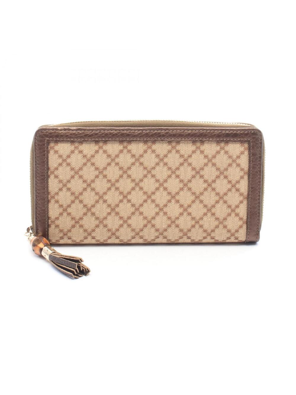 Gucci Diamante Bamboo Around Zip Long #339723G35B